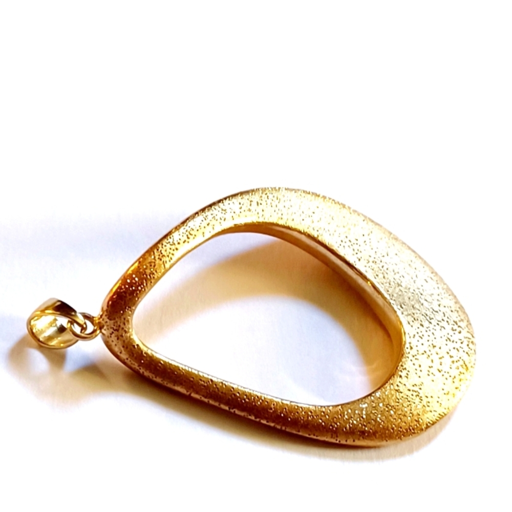 Charles Garnier Barbara Gold-Tone 925 Sterling Silver Twisted Oval Pendant